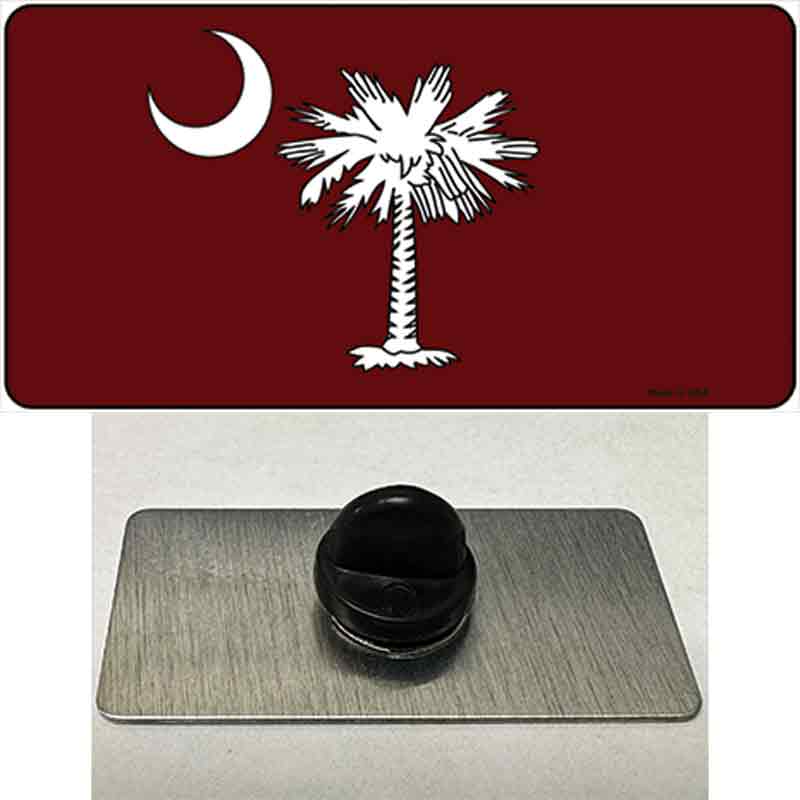 South Carolina Flag Burgundy Novelty Metal Hat Pin