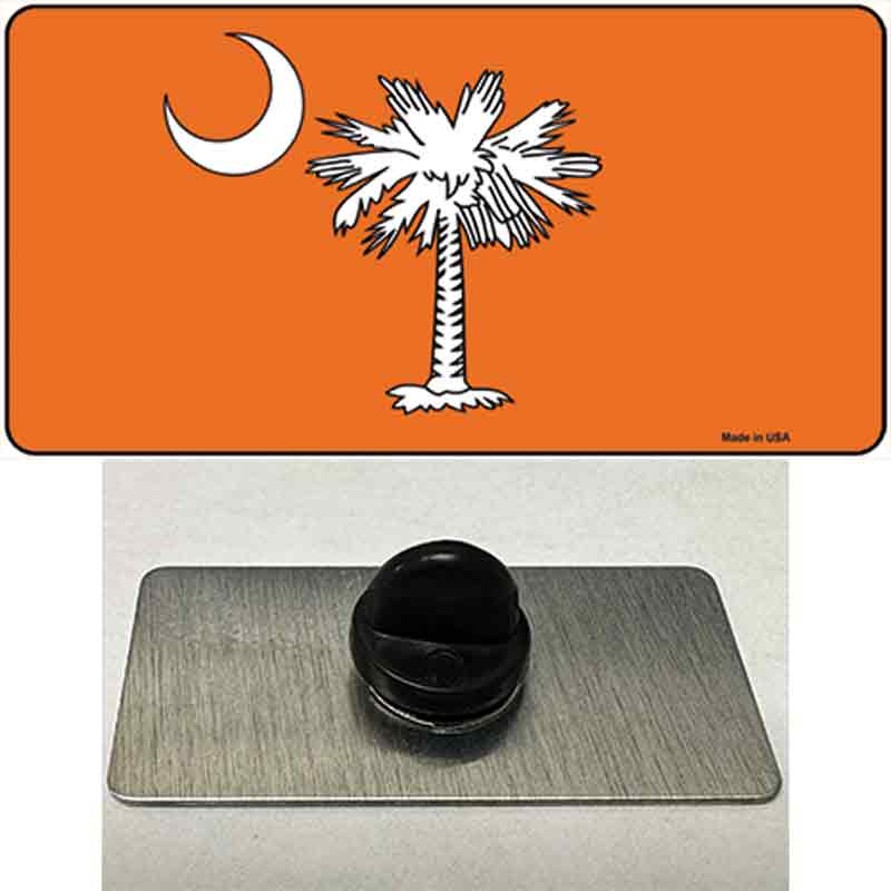 South Carolina Flag Orange Novelty Metal Hat Pin