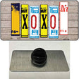 XOXO License Plate Art Novelty Metal Hat Pin