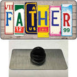 Father Wood License Plate Art Novelty Metal Hat Pin