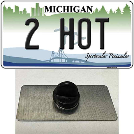 2 Hot Michigan Novelty Metal Hat Pin