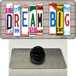 Dream Big Wood License Plate Art Novelty Metal Hat Pin