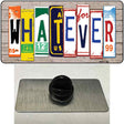 Whatever Wood License Plate Art Novelty Metal Hat Pin