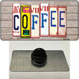 Coffee Wood License Plate Art Novelty Metal Hat Pin