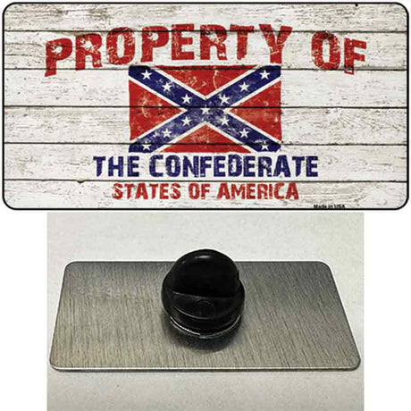 Property Of Confederate States Novelty Metal Hat Pin