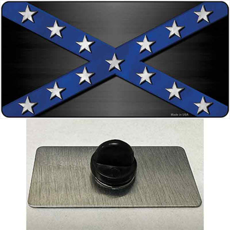 Confederate Stripes Blue Novelty Metal Hat Pin