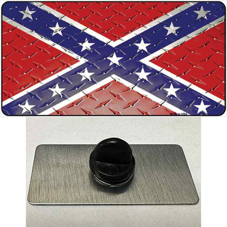 Confederate Flag Diamond Novelty Metal Hat Pin