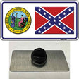 Confederate Flag North Carolina Seal Novelty Metal Hat Pin