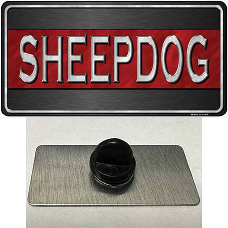 Sheepdog Thin Red Line Novelty Metal Hat Pin