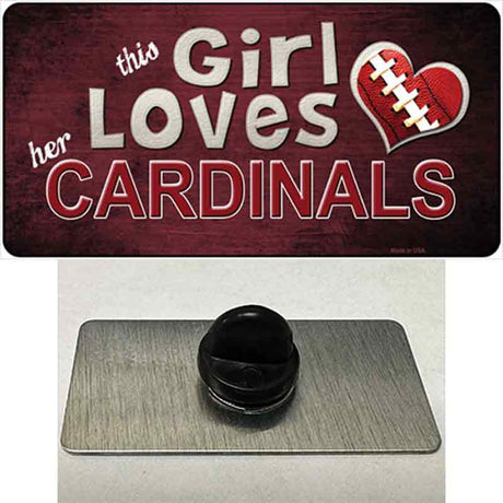 This Girl Loves Her Cardinals Novelty Metal Hat Pin