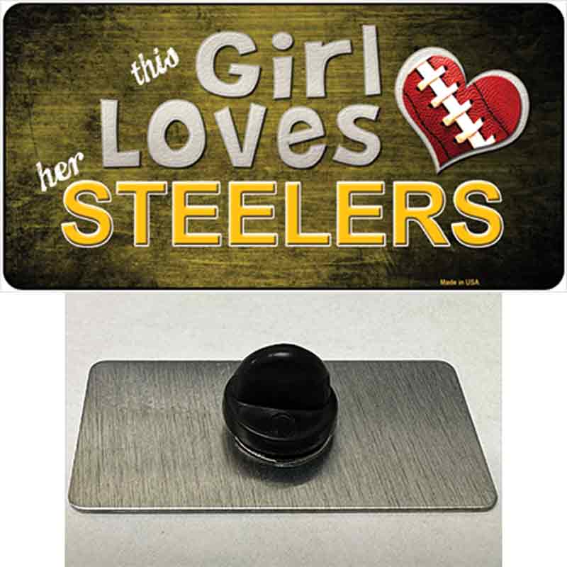 This Girl Loves Her Steelers Novelty Metal Hat Pin