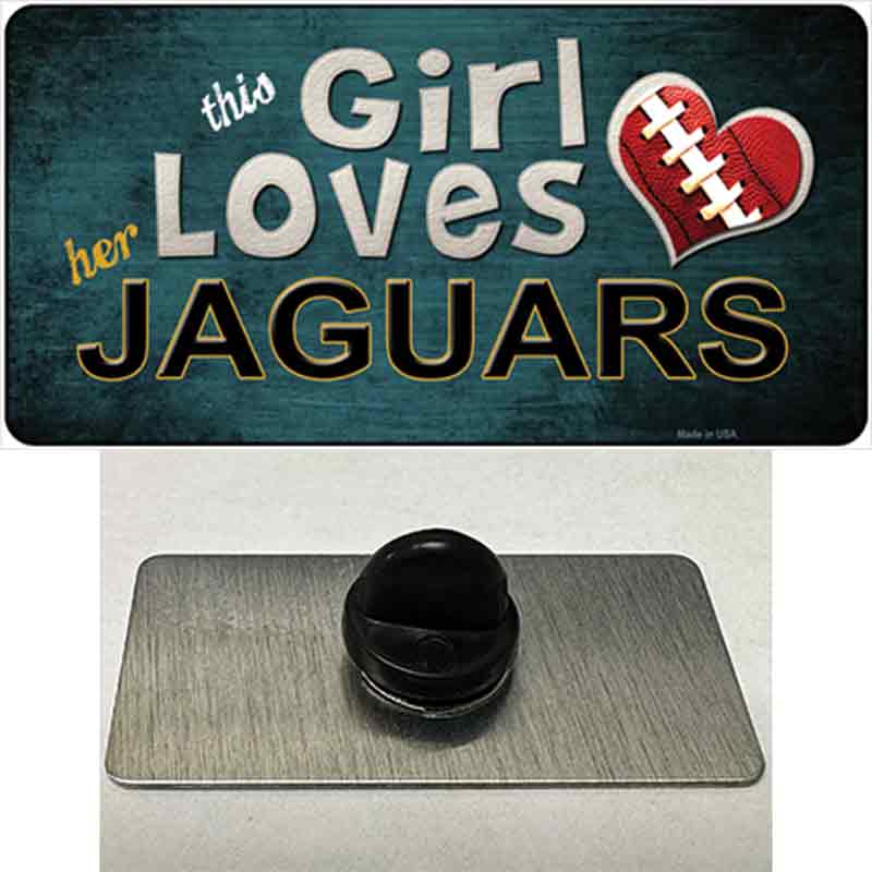 This Girl Loves Her Jaguars Novelty Metal Hat Pin