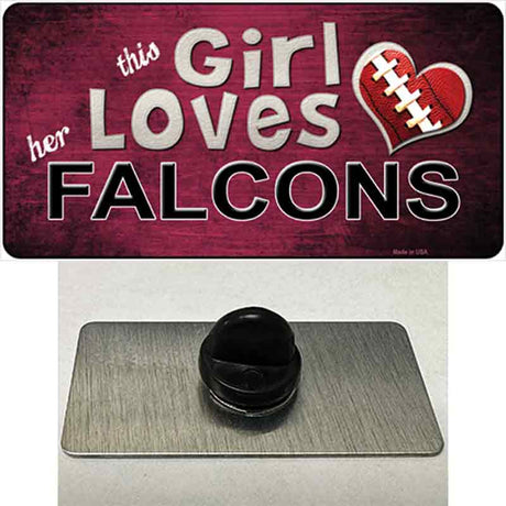 This Girl Loves Her Falcons Novelty Metal Hat Pin