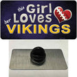 This Girl Loves Her Vikings Novelty Metal Hat Pin