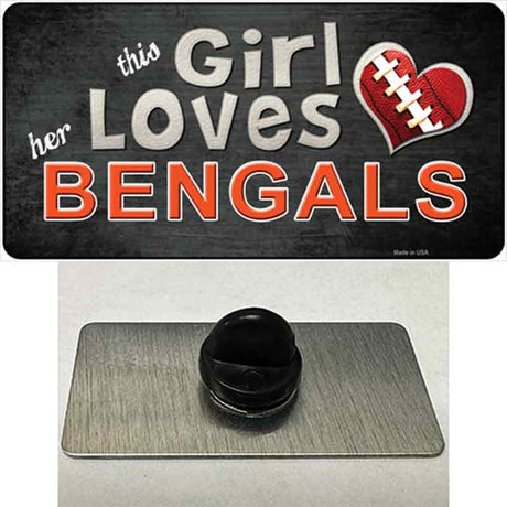 This Girl Loves Her Bengals Novelty Metal Hat Pin