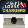 This Girl Loves Her Chargers Novelty Metal Hat Pin