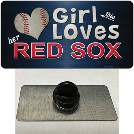 This Girl Loves Her Red Sox Novelty Metal Hat Pin