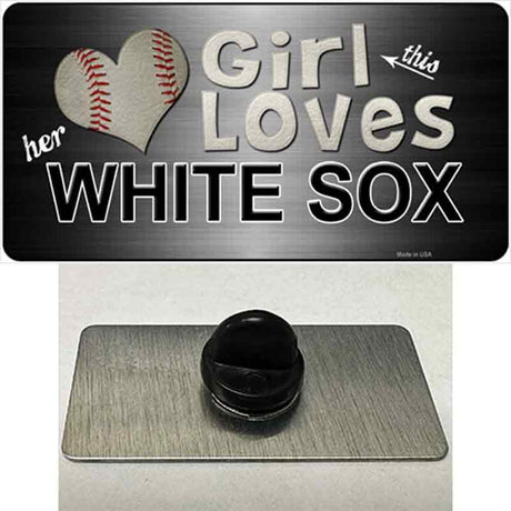 This Girl Loves Her White Sox Novelty Metal Hat Pin