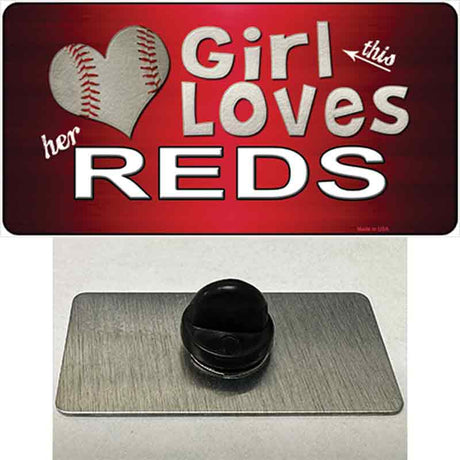 This Girl Loves Her Reds Novelty Metal Hat Pin