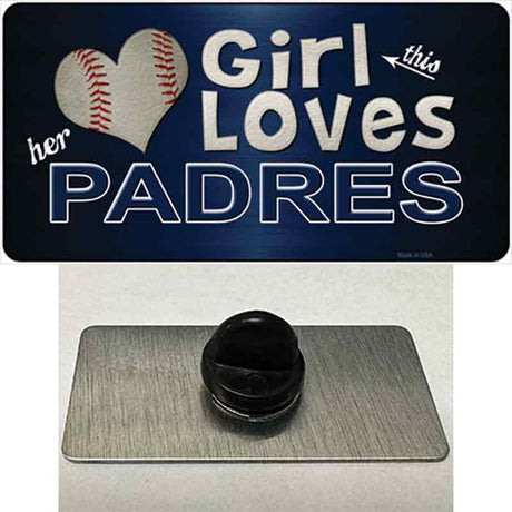 This Girl Loves Her Padres Novelty Metal Hat Pin