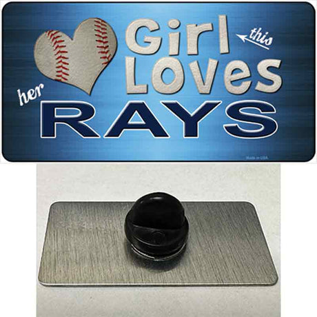 This Girl Loves Her Rays Novelty Metal Hat Pin