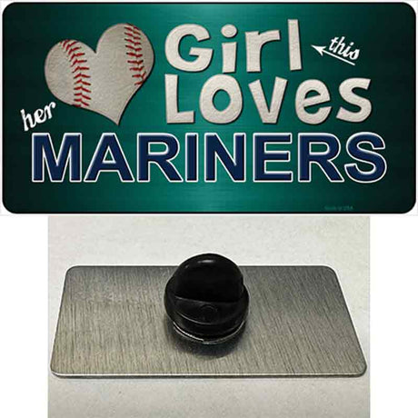 This Girl Loves Her Mariners Novelty Metal Hat Pin