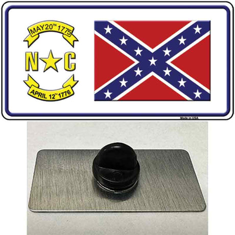 Confederate Flag North Carolina Novelty Metal Hat Pin