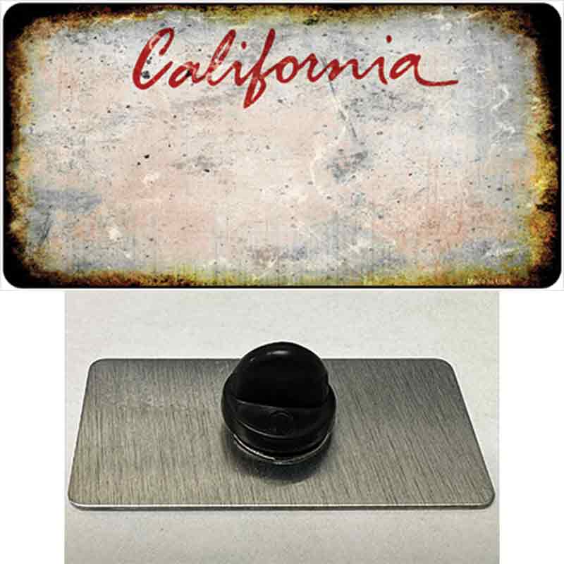 California Rusty Blank Novelty Metal Hat Pin