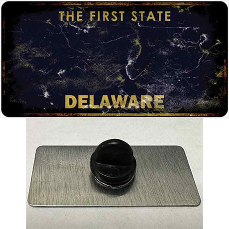 Delaware Rusty Blank Novelty Metal Hat Pin