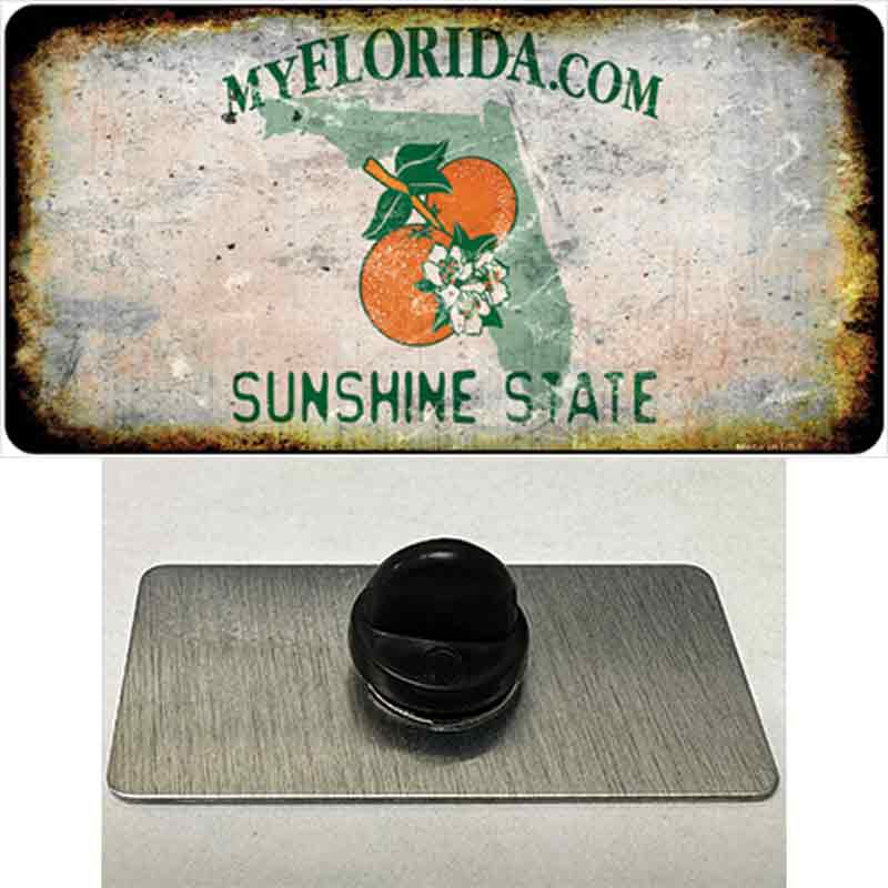 Florida Rusty Blank Novelty Metal Hat Pin