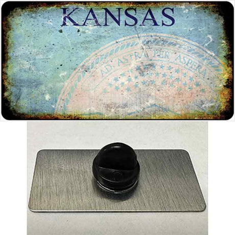 Kansas Rusty Blank Novelty Metal Hat Pin