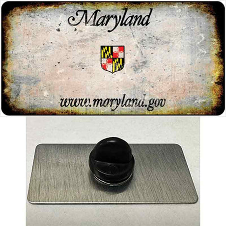 Maryland Rusty Blank Novelty Metal Hat Pin