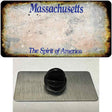 Massachusetts Rusty Blank Novelty Metal Hat Pin