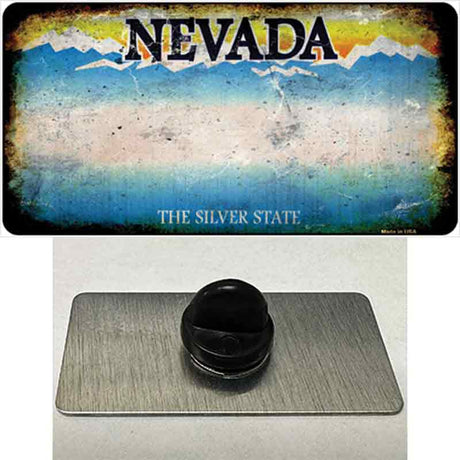 Nevada Rusty Blank Novelty Metal Hat Pin