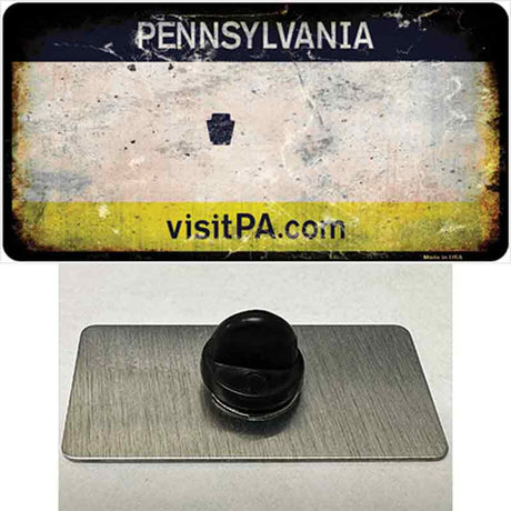 Pennsylvania Rusty Blank Novelty Metal Hat Pin