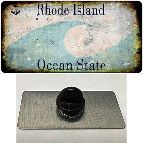 Rhode Island Rusty Blank Novelty Metal Hat Pin