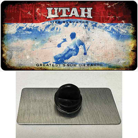 Utah Rusty Blank Novelty Metal Hat Pin