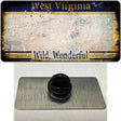 West Virginia Rusty Blank Novelty Metal Hat Pin