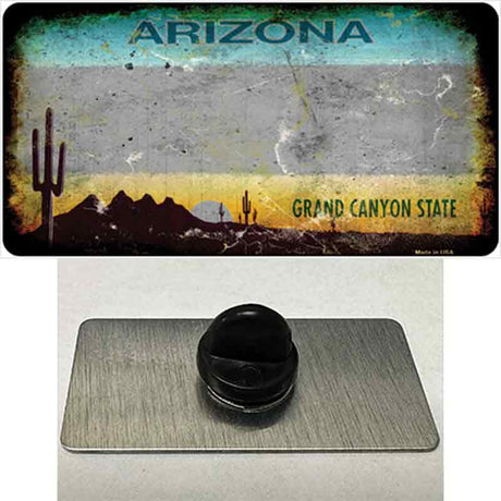 Arizona Gray Rusty Blank Novelty Metal Hat Pin