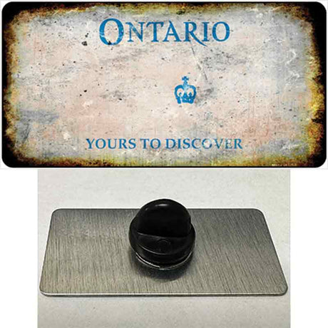 Ontario Canada Rusty Blank Novelty Metal Hat Pin