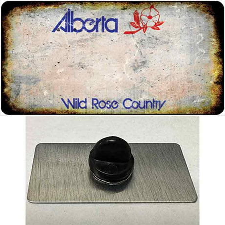 Alberta Rusty Blank Novelty Metal Hat Pin