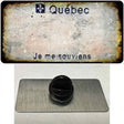 Quebec Rusty Blank Novelty Metal Hat Pin