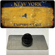 New York Yellow Rusty Blank Novelty Metal Hat Pin