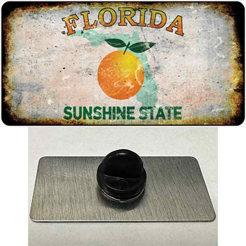 Florida Orange Rusty Blank Novelty Metal Hat Pin