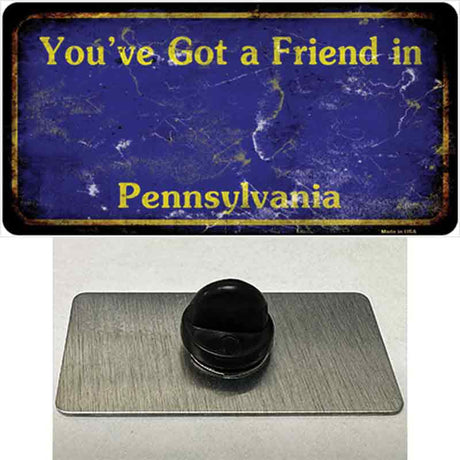 Pennsylvania Blue Rusty Blank Novelty Metal Hat Pin