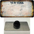 New York White Rusty Blank Novelty Metal Hat Pin