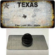 Texas White Rusty Blank Novelty Metal Hat Pin