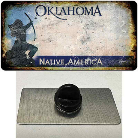 Oklahoma Arrow Rusty Blank Novelty Metal Hat Pin