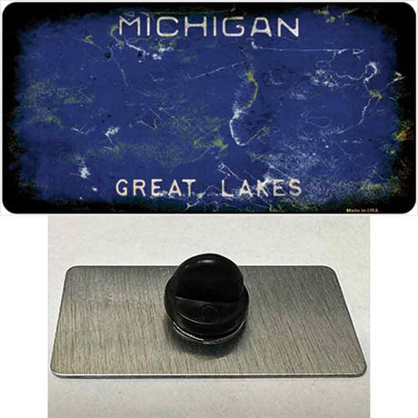 Michigan Great Lakes Rusty Blank Novelty Metal Hat Pin