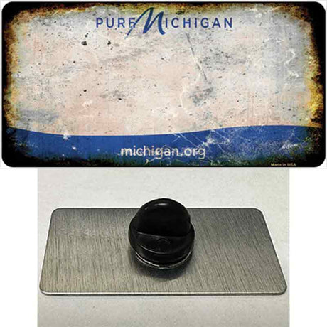 Pure Michigan Rusty Blank Novelty Metal Hat Pin